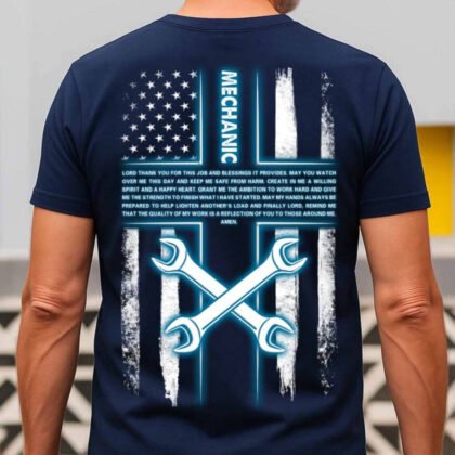Flag Prayer Mechanic Apparel – Cross Wrench